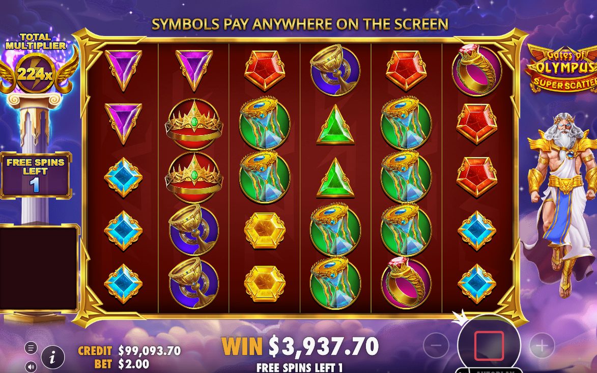 Win screen at the end of a Free Spins round